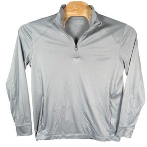 Vineyard Vines Quarter Zip Pullover Mens Medium Gray Performance 6K6013 Golf Top